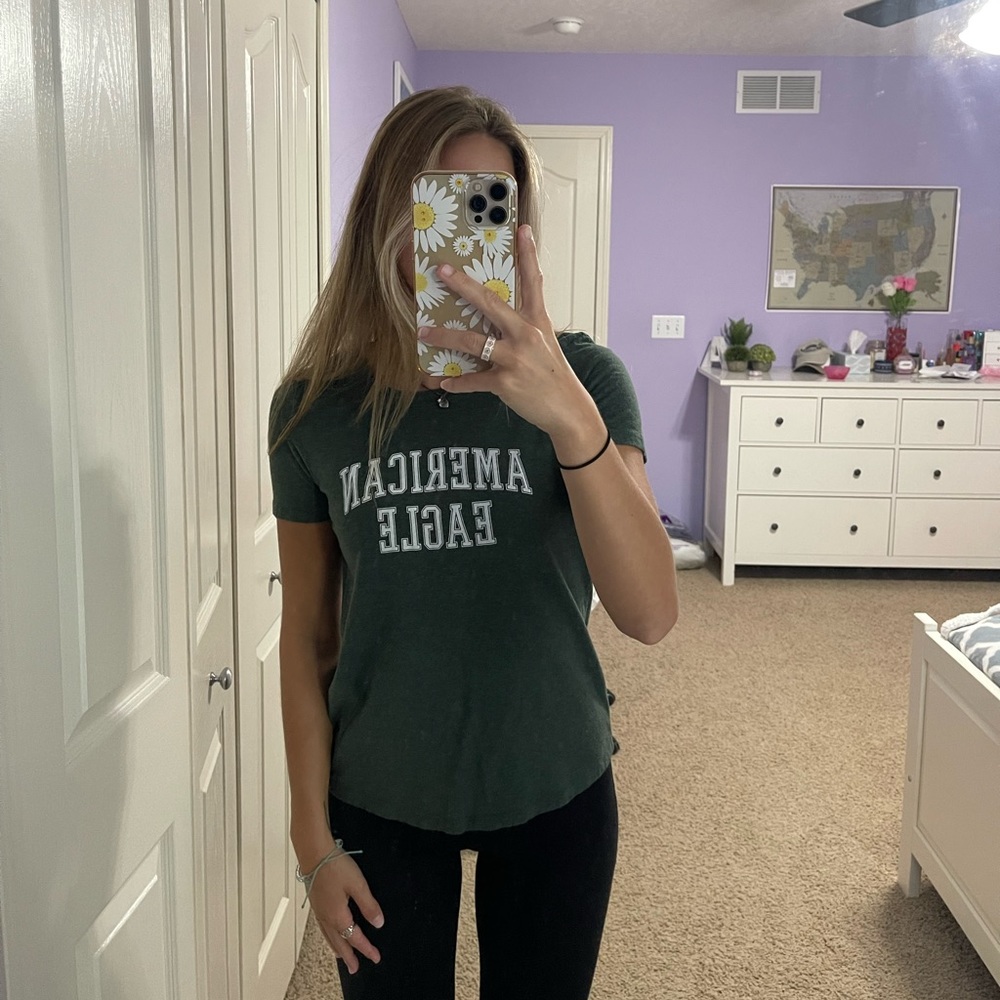 green short sleeve shirt from American Eagle